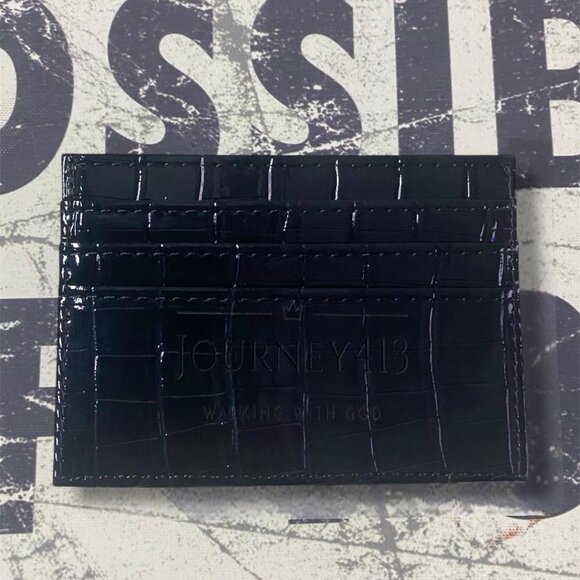 NEW - JOURNEY413 CROC LEATHER 4X3 CARD CASE WALLET 3 COLOR OPTIONS 1 - Picture 12 of 13